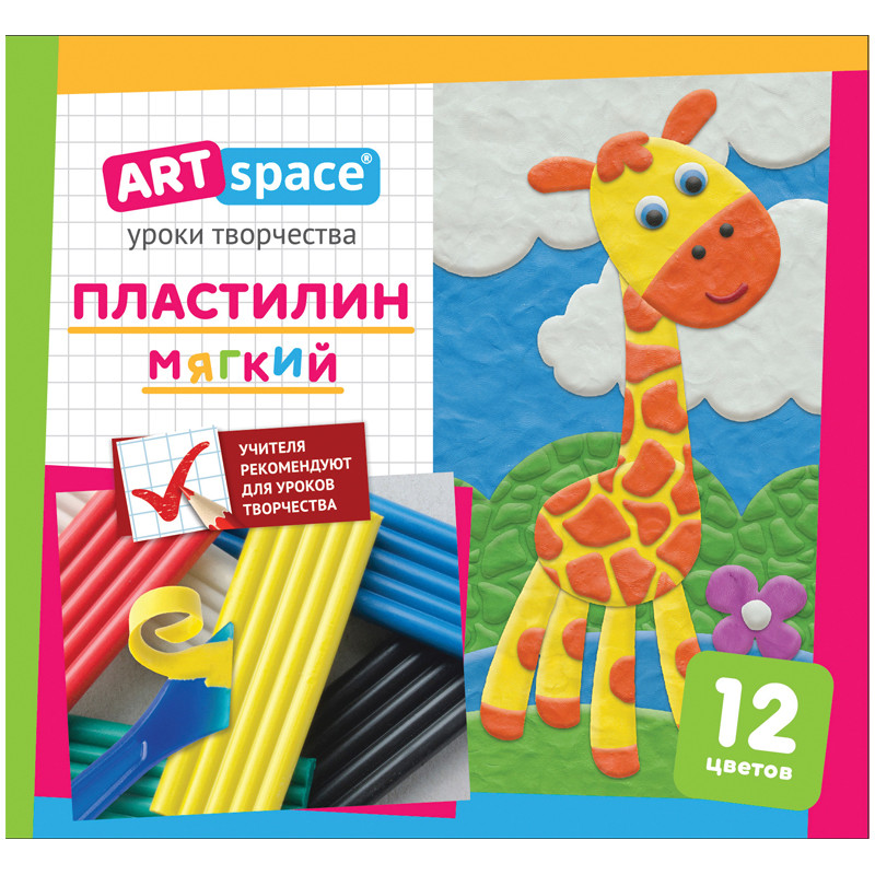 фото Пластилин artspace, 12 цветов