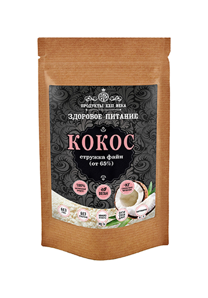 

Кокосовая стружка файн Продукты XXII века от 65% 50 г