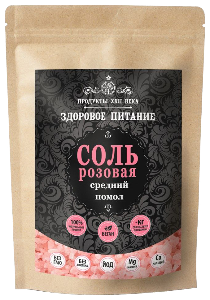 

Соль розовая гималайская Продукты XXII века средний помол 2-5 мм 100 г