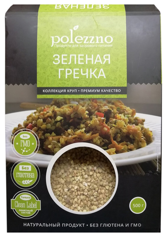 

Зеленая гречка Polezzno крупа непропаренная 500 г