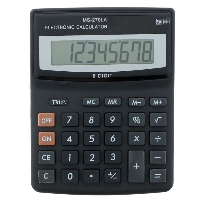 

Калькулятор настольный, 8-разрядный, MS-270LA, двойное питание Sima-Land