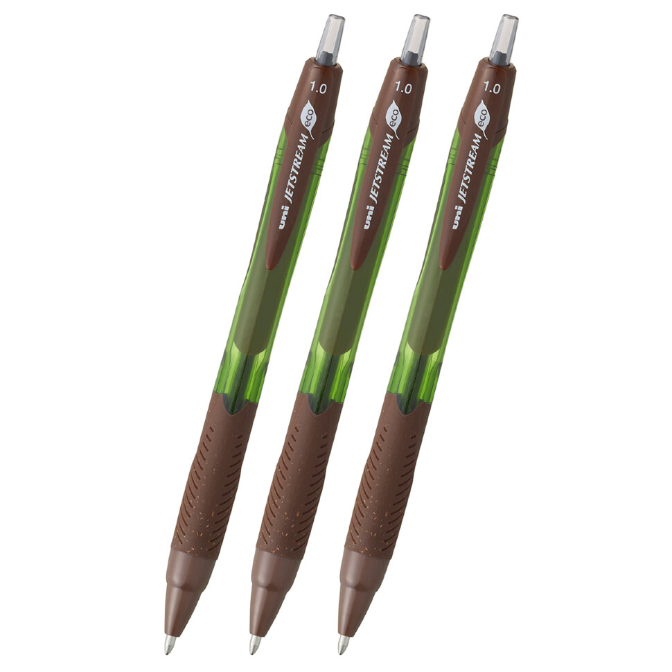 

Набор ручек шариковых UNI Mitsubishi Pencil SXN-150 ECO-BLACK-SET, черная, 1 мм, 3 шт., Eco