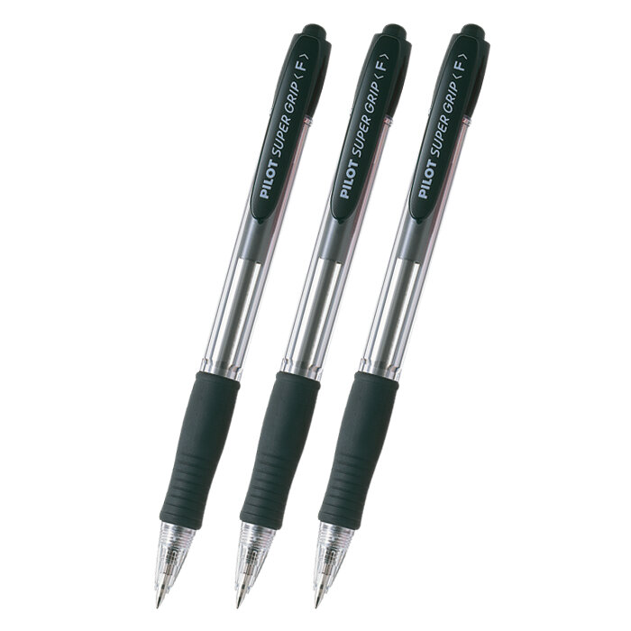 

Набор ручек шариковых Pilot Super Grip BPGP-10R-F-B-SET, черные, 0,7 мм, 3 шт.