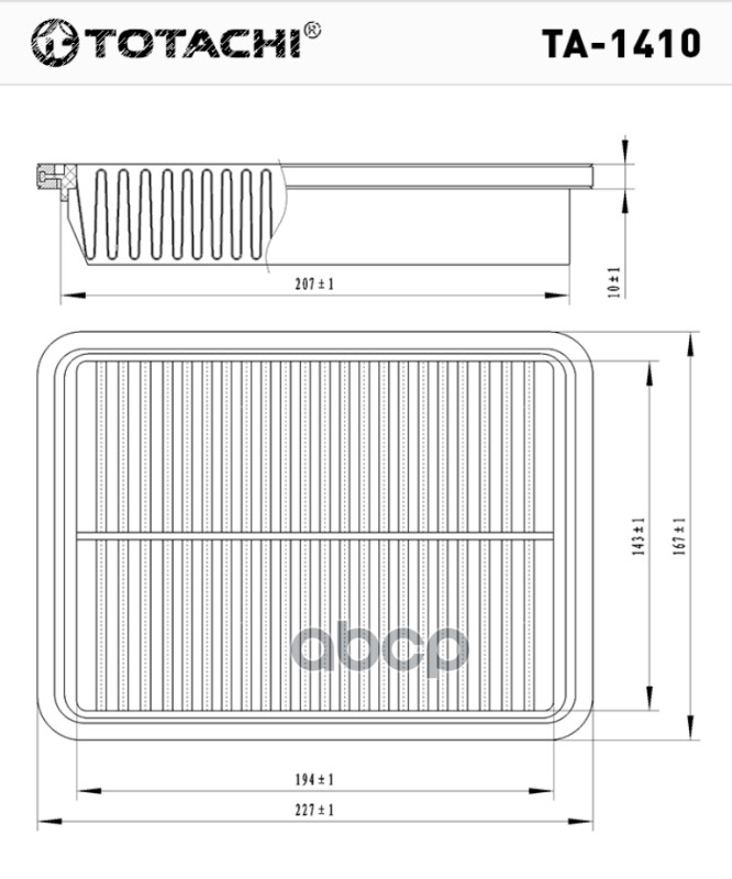 Фильтр воздушный TOTACHI TA-1410