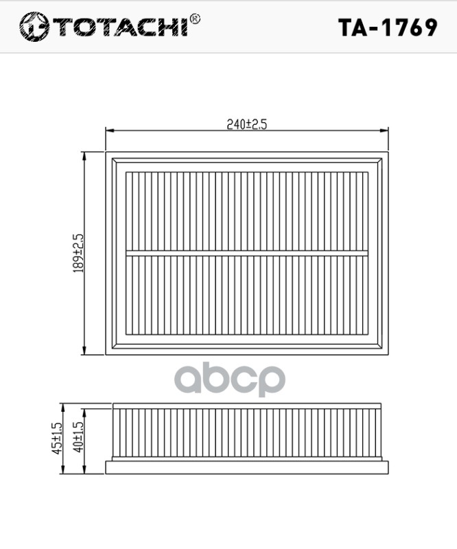 Фильтр воздушный TOTACHI TA-1769