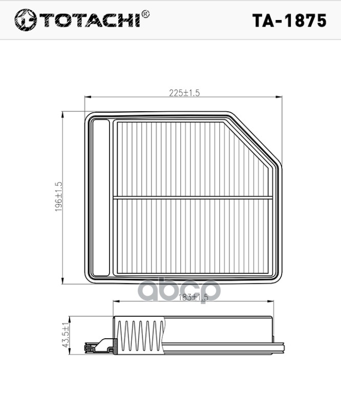 Фильтр воздушный TOTACHI TA-1875
