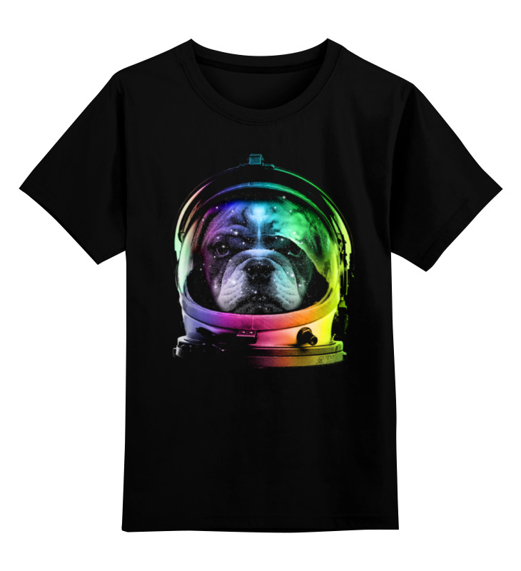 0000000690617, Детская футболка классическая Printio Собака космонавт, р. 104,  - купить со скидкой