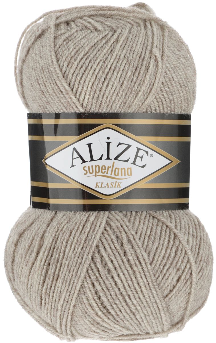 

Пряжа Alize 692917 Superlana klasik 21 серый меланж, Superlana klasik