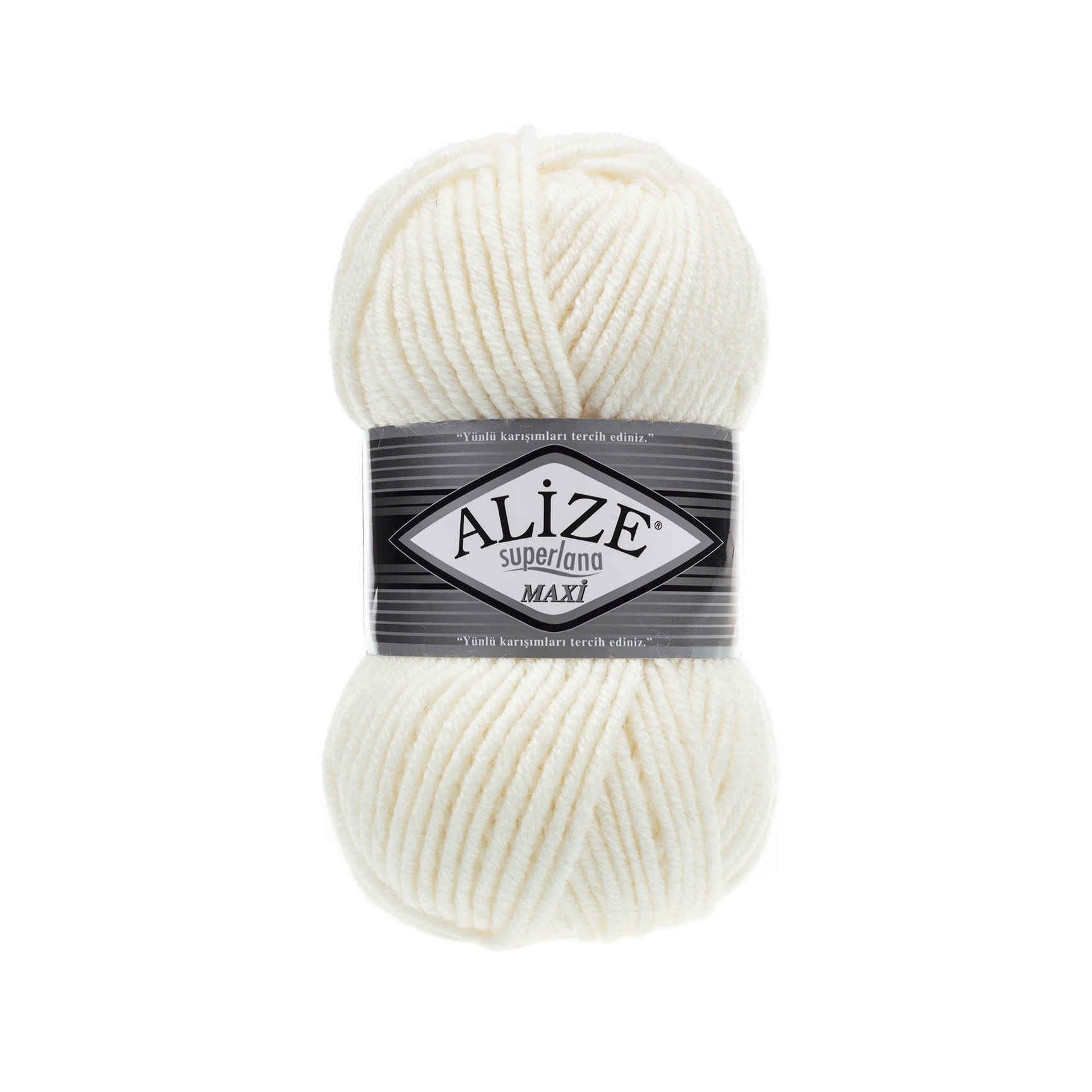 

Пряжа Alize 364131 Superlana maxi 01 молочный, Superlana maxi