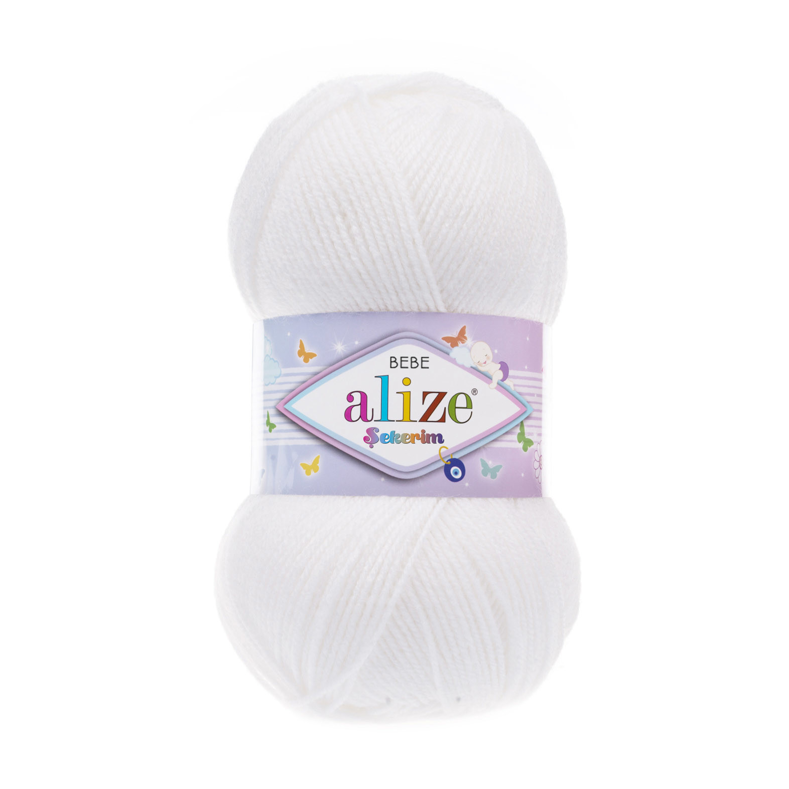 

Пряжа Alize seke.bebe.055 Sekerim Bebe 55 белый, Sekerim Bebe