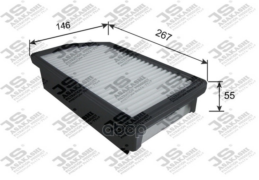 фото Фильтр воздушный js asakashi a0556