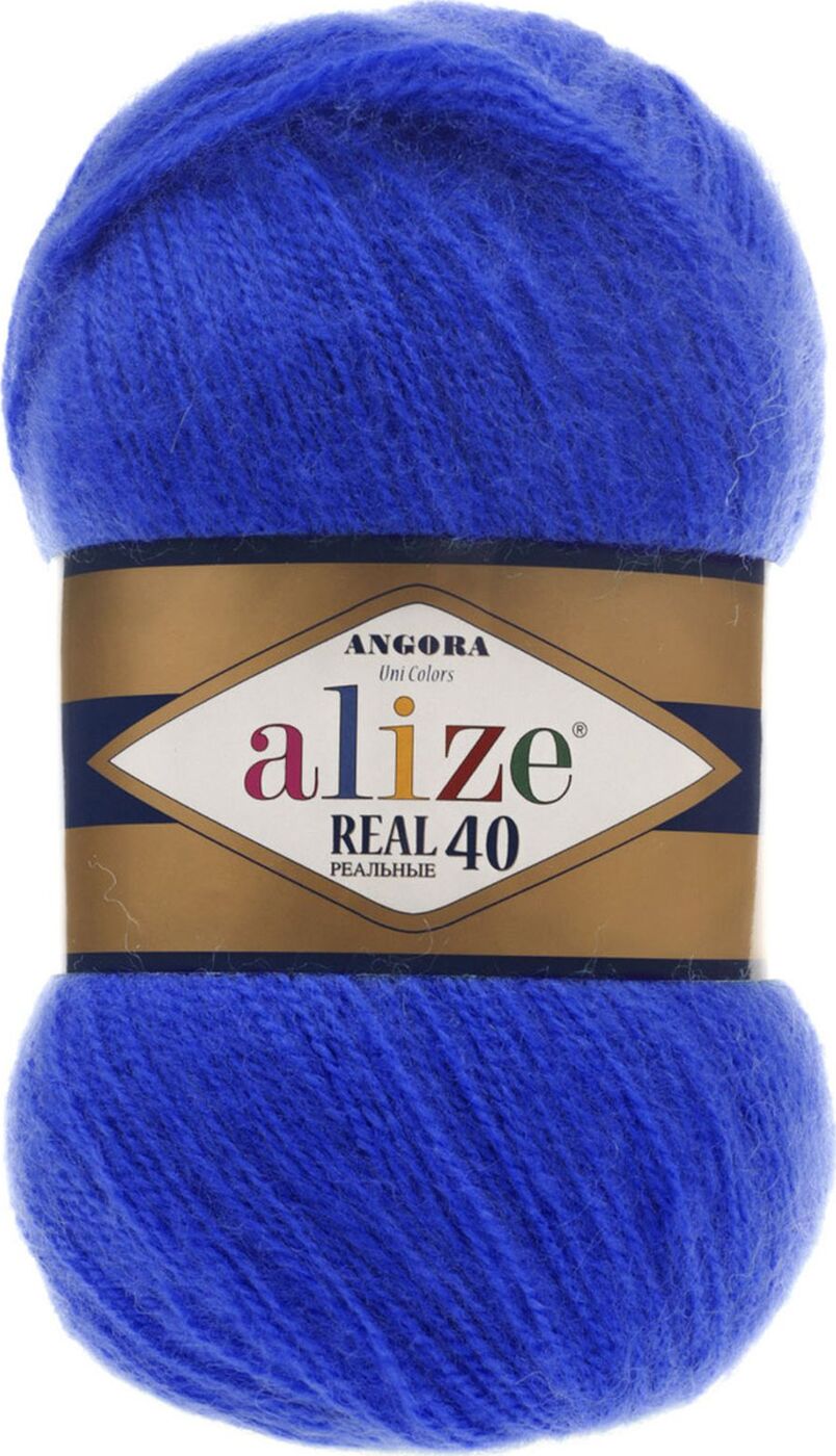 

Пряжа Alize 551390 Angora Real 141 василек, Синий, Angora Real