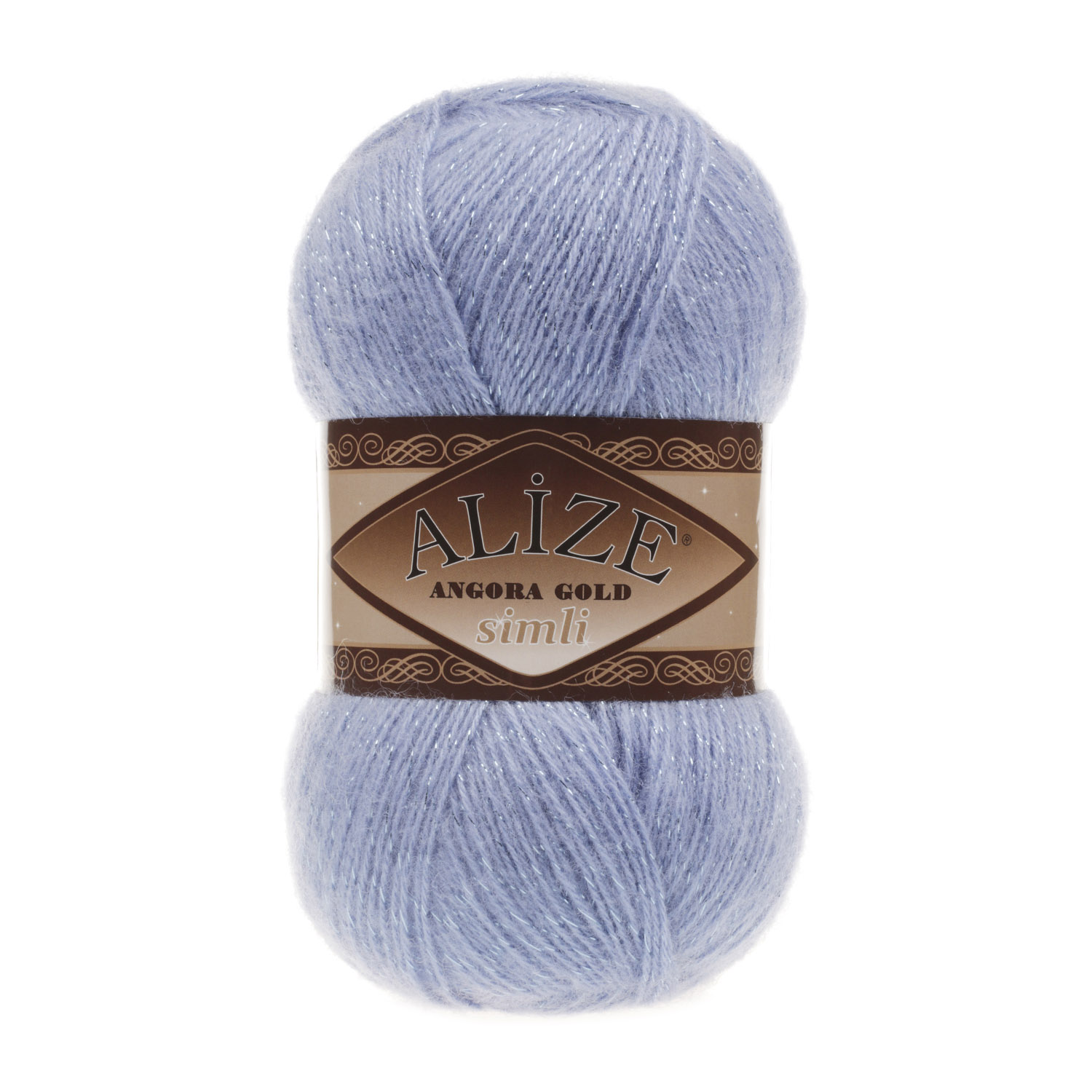 

Пряжа Alize 7728676 Angora Gold Simli 40 голубой, Angora Gold Simli