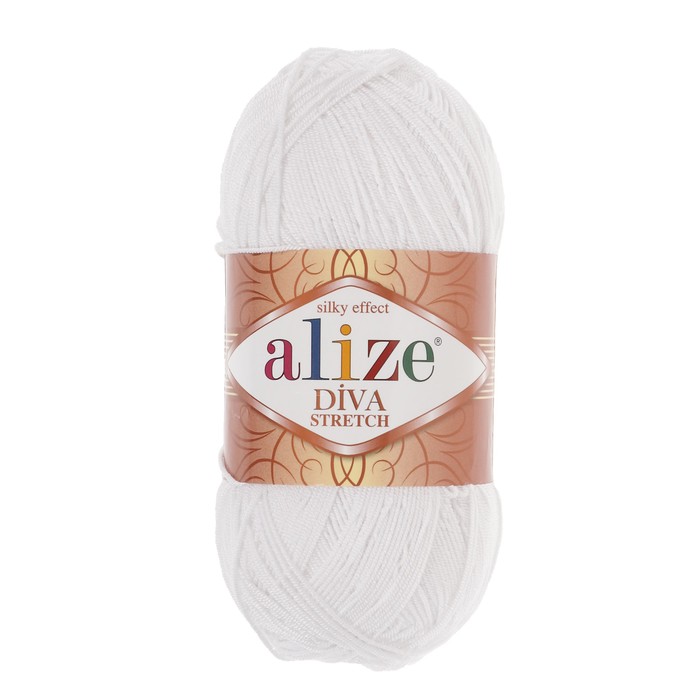 

Пряжа Alize 367021 Diva stretch 55 белый, Diva stretch