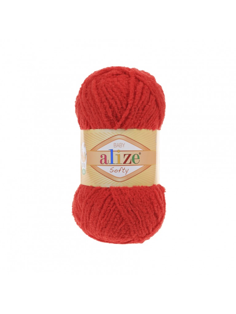 

Пряжа Alize 694530 Softy 56 красный, Softy