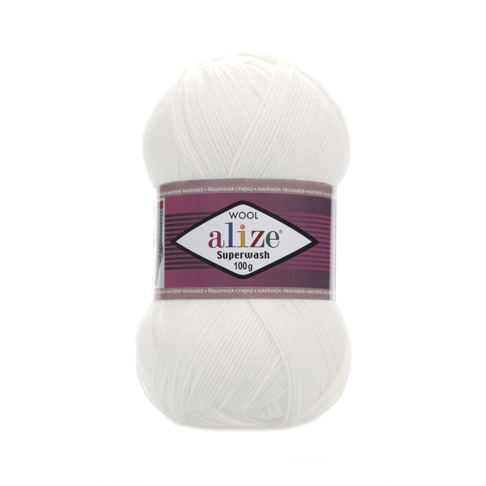 

Пряжа ALIZE "Superwash 100", цвет 55 белый, 5 мотков, арт. 549365 ( 5)