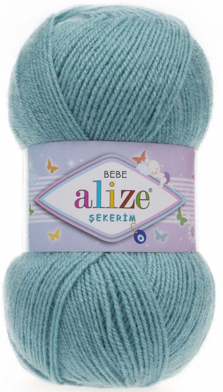 

Пряжа Alize "Sekerim Bebe", цвет: 124 лазурный, 350 метров, 100 грамм