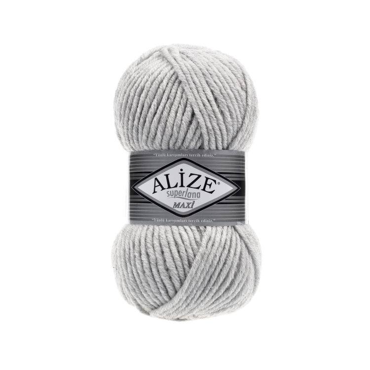 

Пряжа Alize 364131 Superlana maxi 801 серый, Superlana maxi