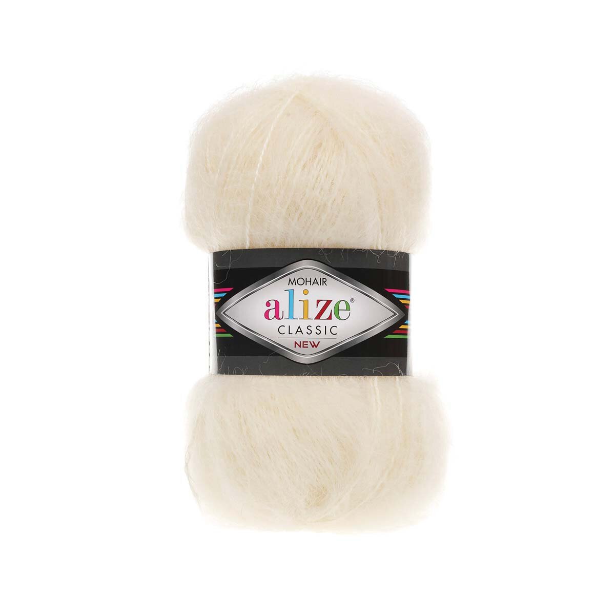 

Пряжа Alize 582105 Mohair classic new 55 белый, Mohair classic new