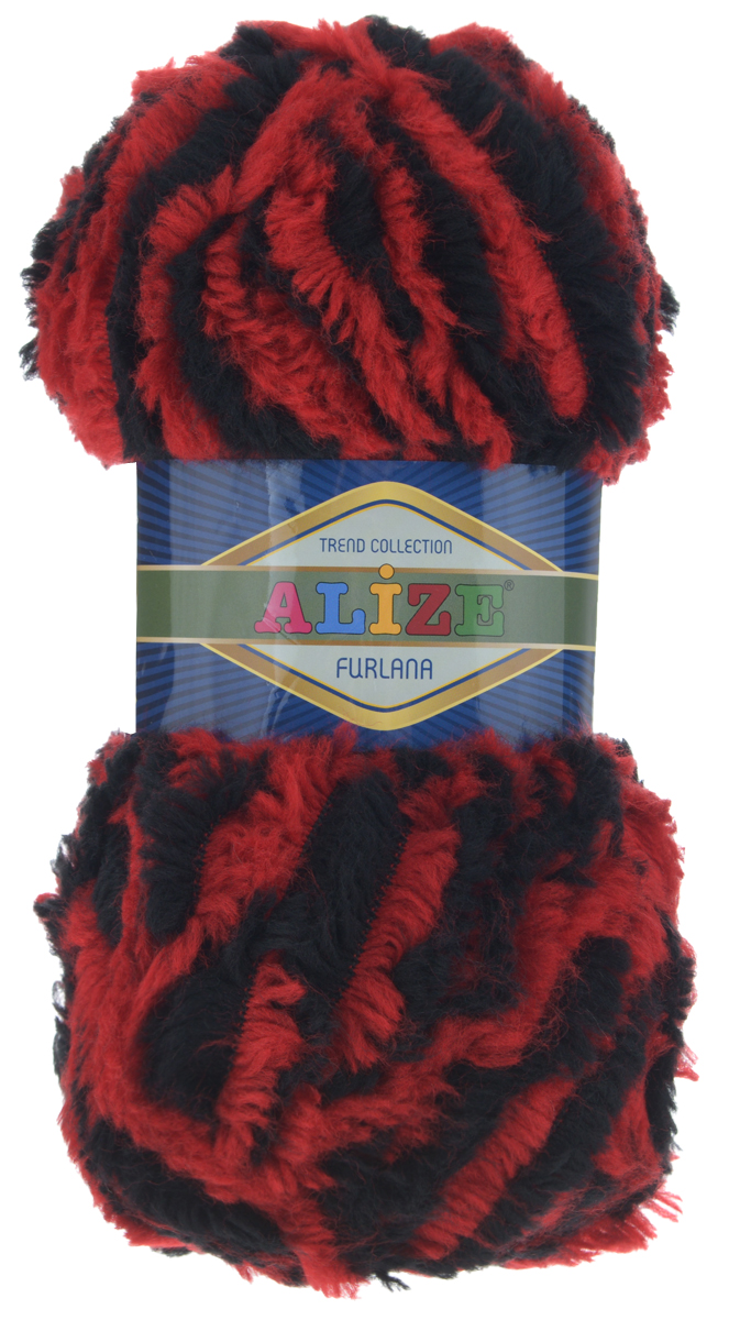 

Пряжа Alize 582007 Furlana 5445 красный-черный, Furlana