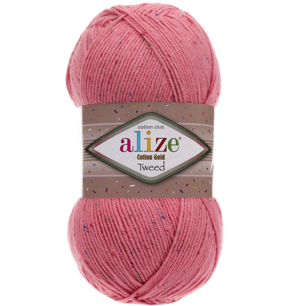 

Пряжа Alize "Cotton Gold Tweed", цвет: 33 розовый, 330 м, 100 грамм (5 мотков) ( 5)
