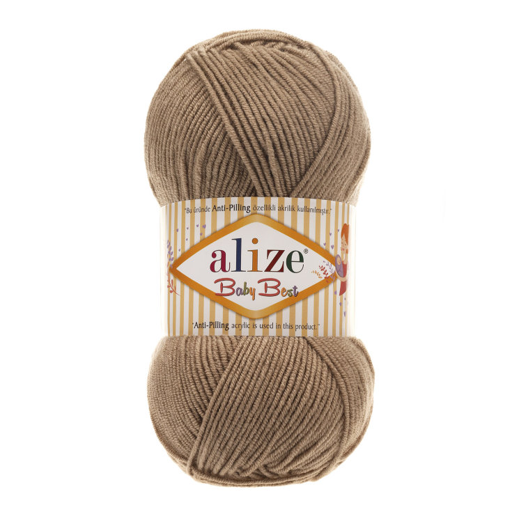 

Пряжа Alize "Baby Best", цвет: 08 кофе с молоком, 240 м, 100 грамм