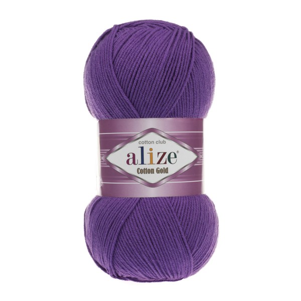 

Пряжа Alize "Cotton gold", цвет: 122 сливовый, 330 метров, 100 грамм