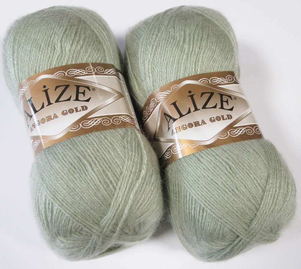 

Пряжа Alize "Angora Gold", цвет: 267 пастельно-зеленый, 550 м, 100 грамм