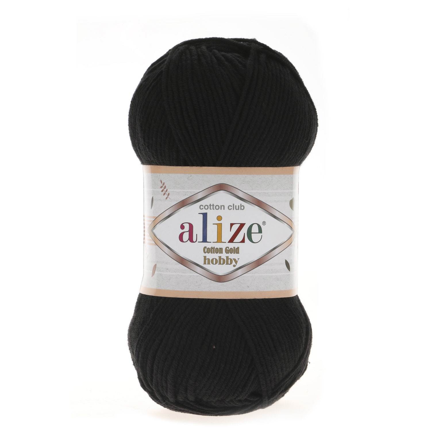 

Пряжа Alize "Cotton Gold Hobby", цвет: 60 черный, 165 м, 50 грамм