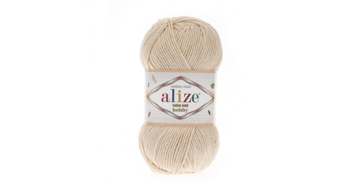 

Пряжа Alize 7725809 Cotton Gold Hobby 67 молочно-бежевый, Cotton Gold Hobby