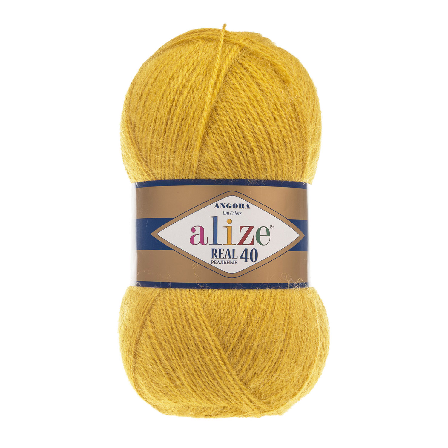 

Пряжа Alize "Angora real 40", цвет: 488 темно-желтый, 480 м, 100 грамм