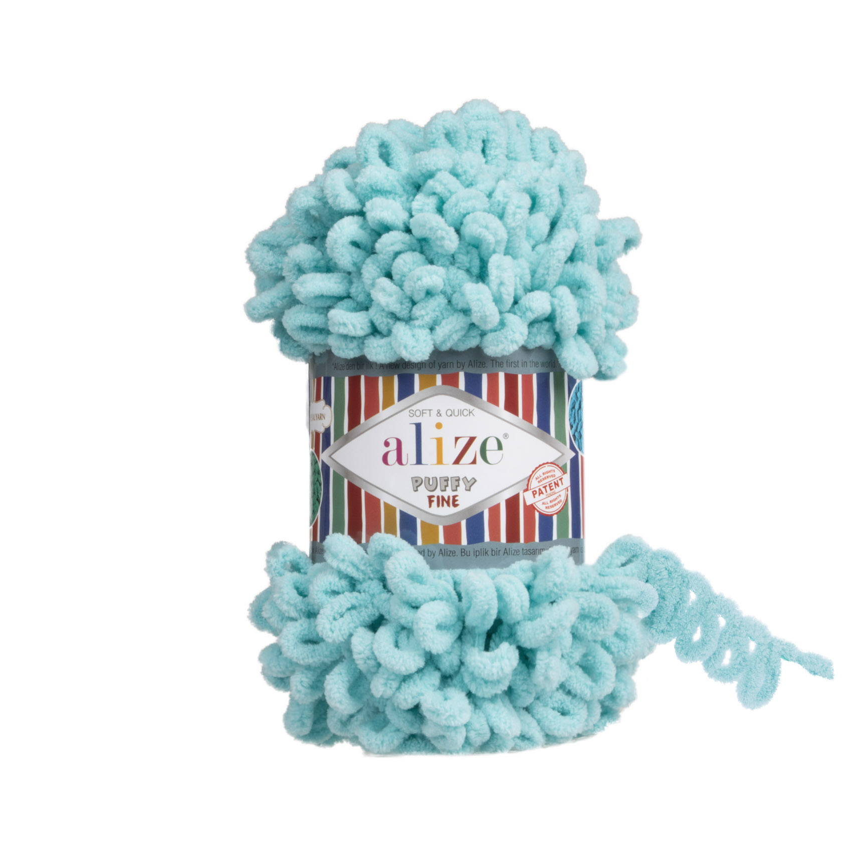 

Пряжа Alize PUFFY.FINE.263 Puffy Fine 263 бирюзовый, Puffy Fine