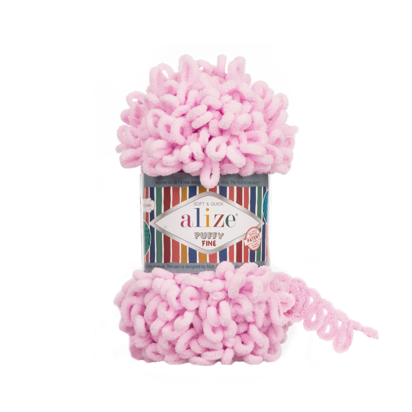 

Пряжа Alize PUFFY.FINE.194 Puffy Fine 194 светло-розовый, Puffy Fine