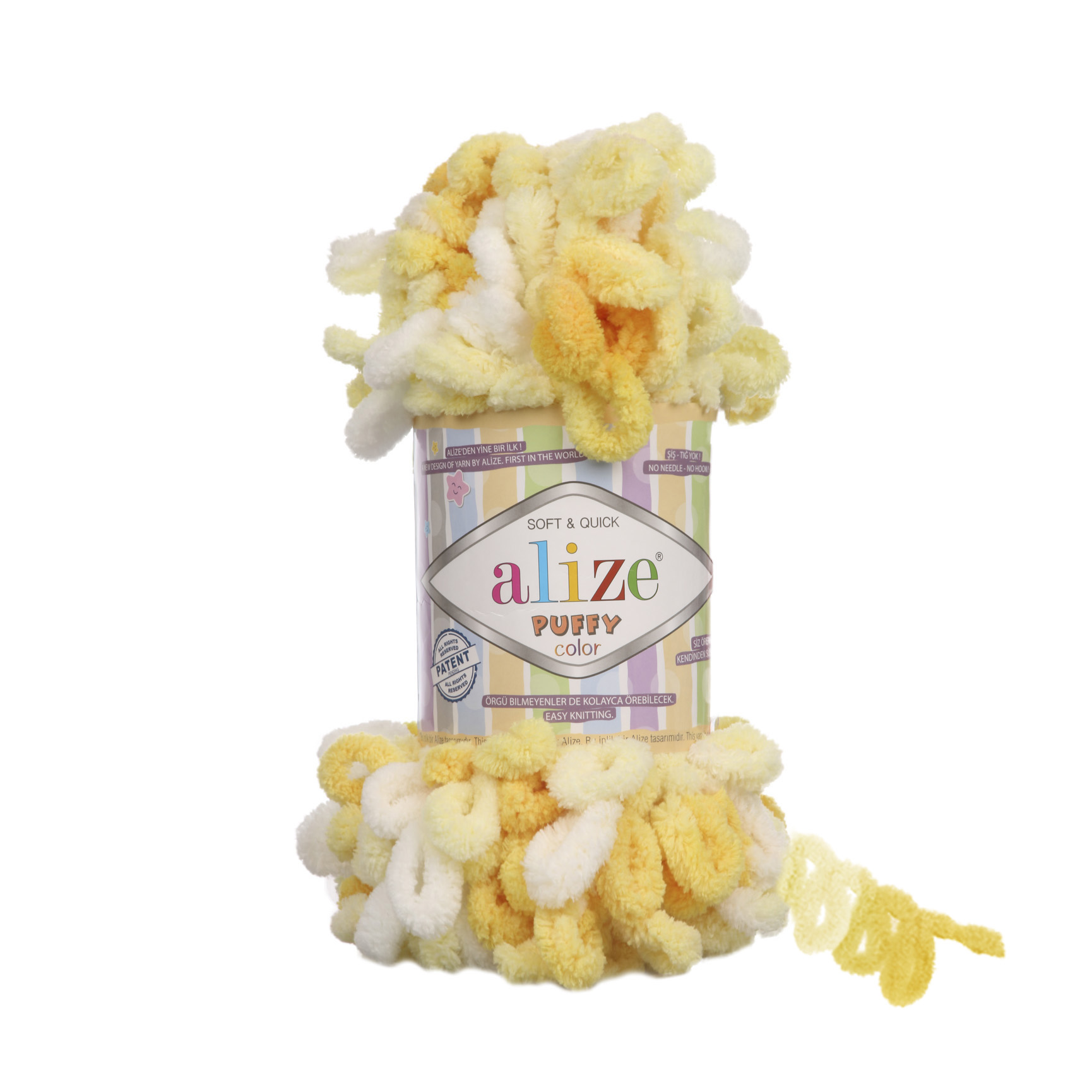 

Пряжа Alize 7722480 Puffy Color 5921 секционный, Puffy Color