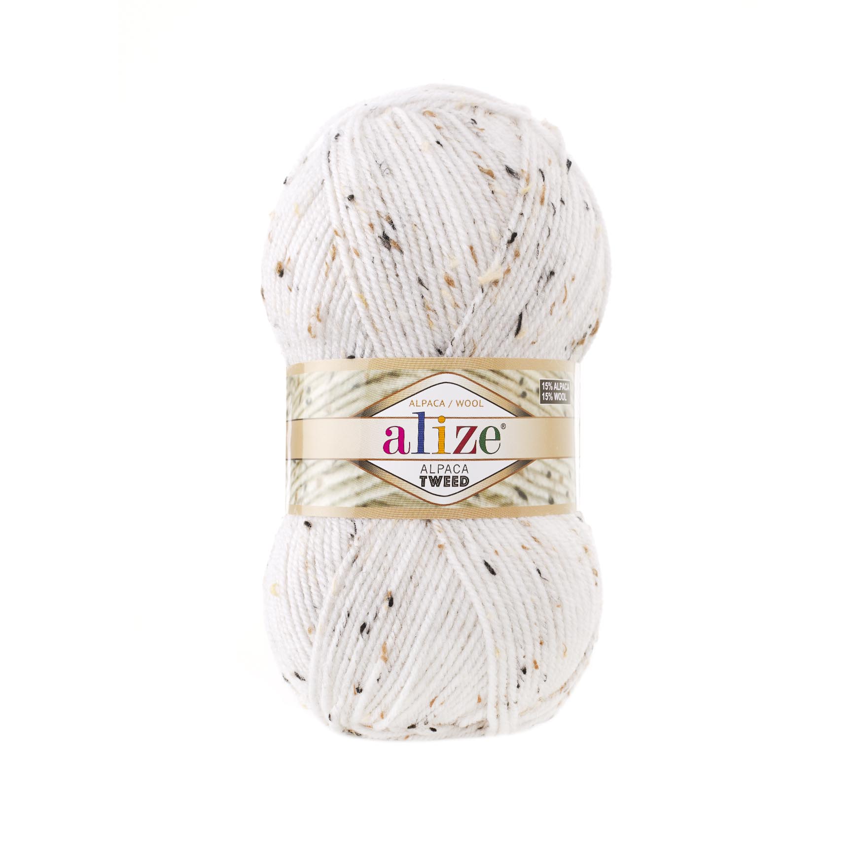 

Пряжа Alize 7728465 Alpaca Tweed 055 белый, Alpaca Tweed