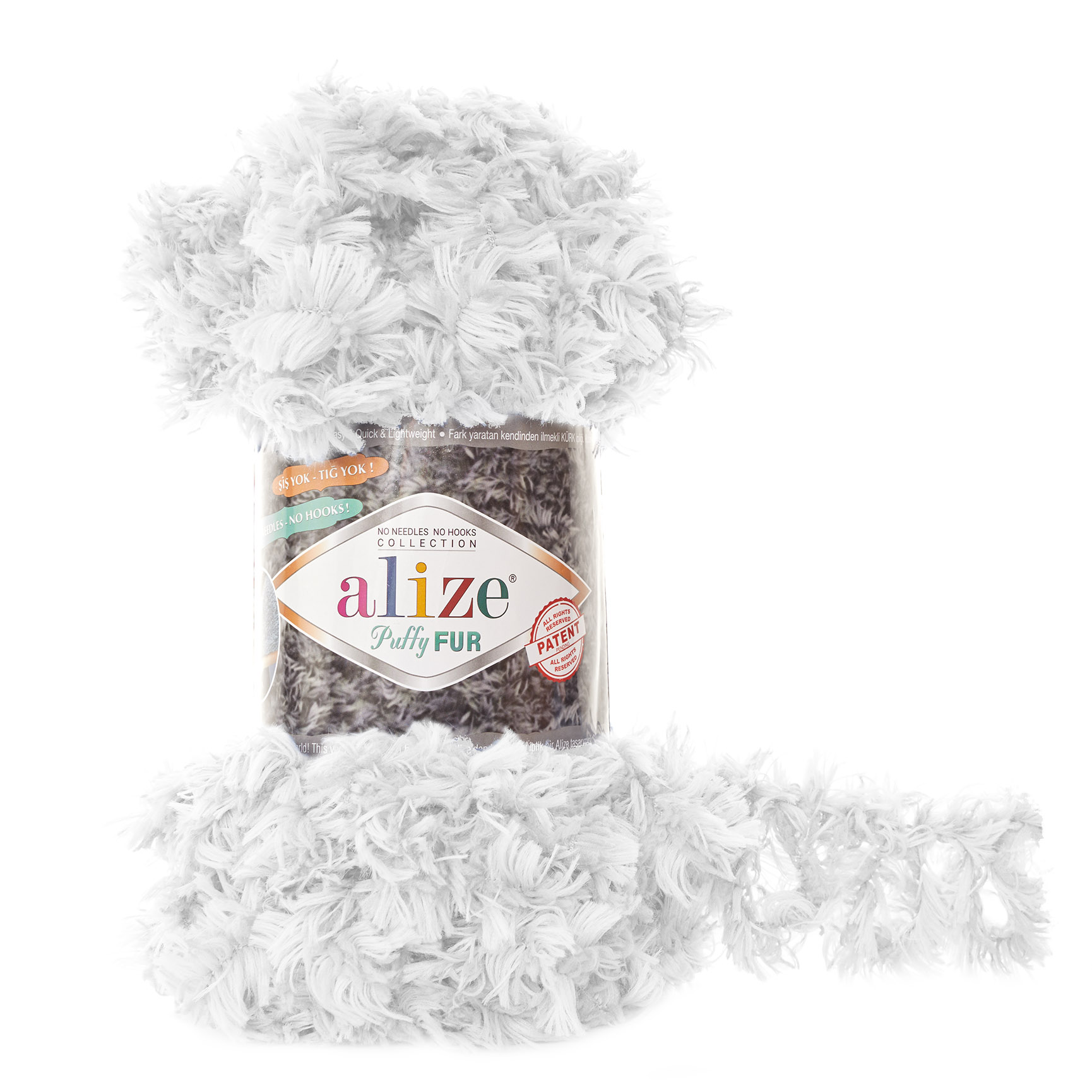 

Пряжа ALIZE Puffy Fur 100г, 6м (100% полиэстер) (6100), 5 мотков, Puffy Fur