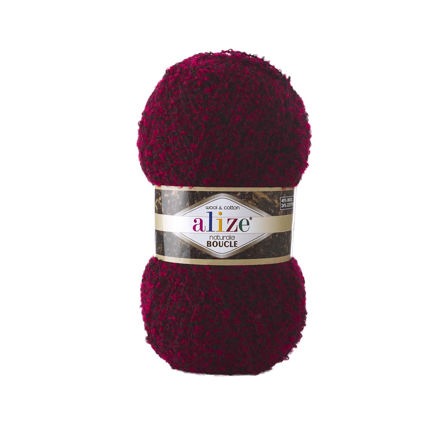 

Пряжа Alize 7728469 Naturale Boucle 6031 темно-красный, Naturale Boucle