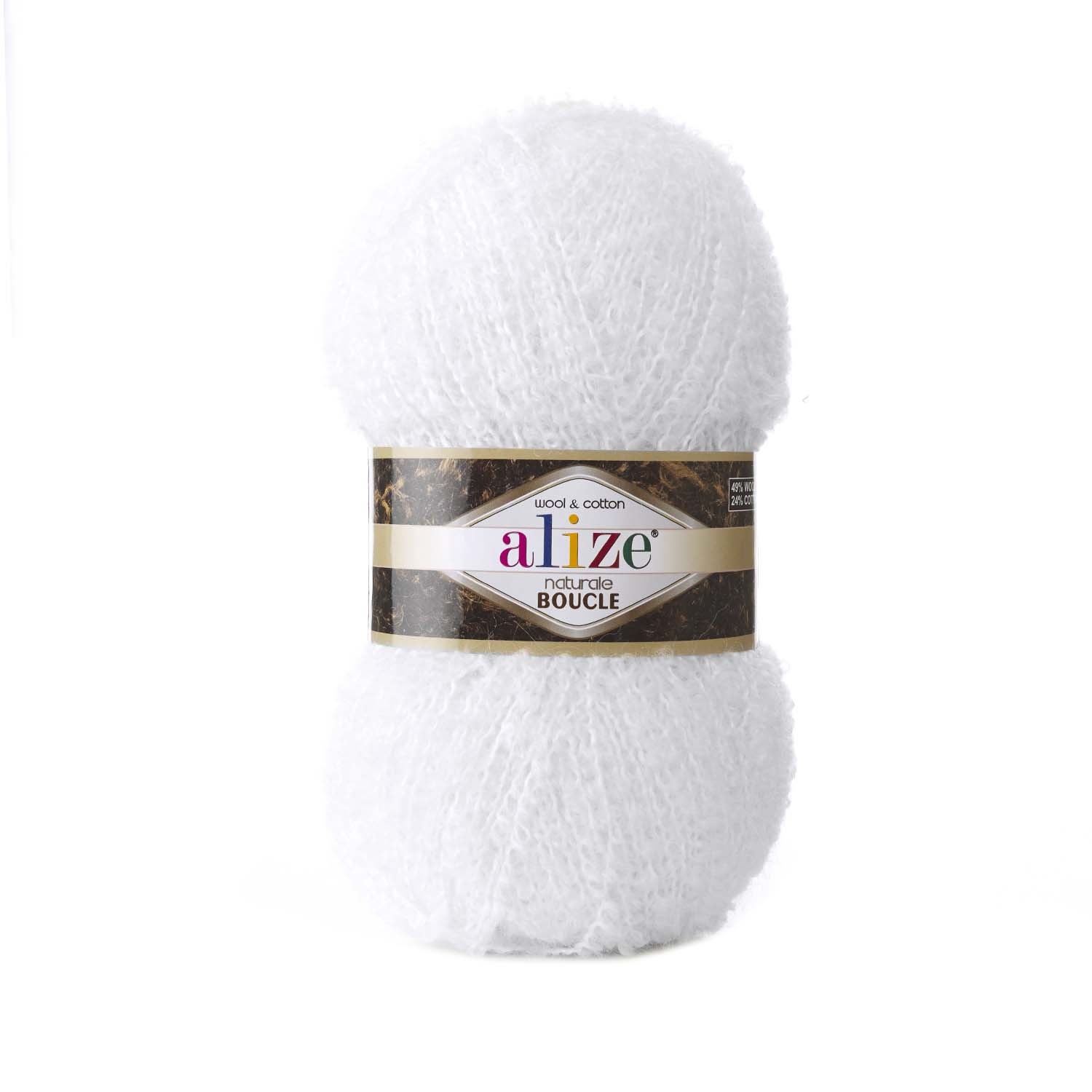 

Пряжа Alize 7728469 Naturale Boucle 055 белый, Naturale Boucle