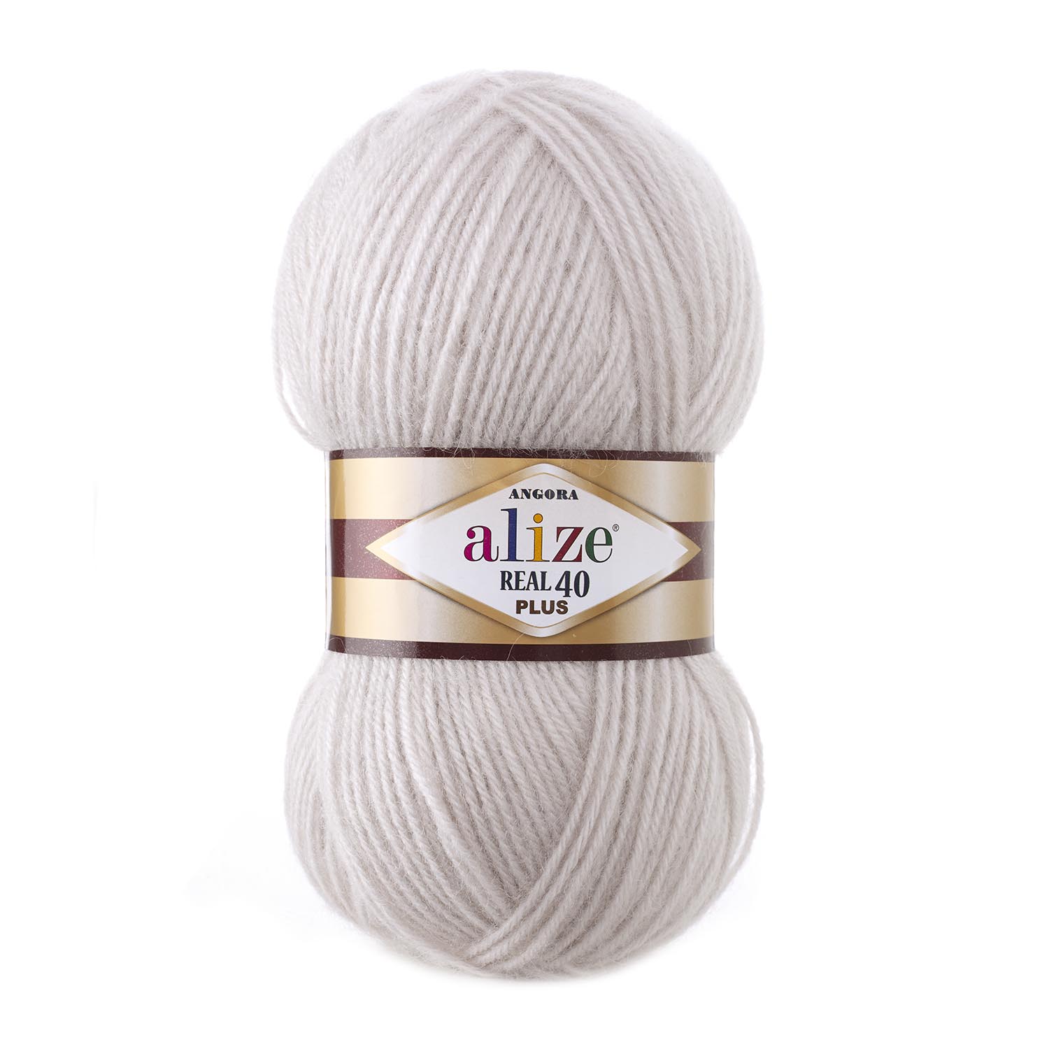 

Пряжа Alize "Angora Real 40 Plus", 225 метров, 5 мотков по 100 грамм, цвет: 599 слоновая к