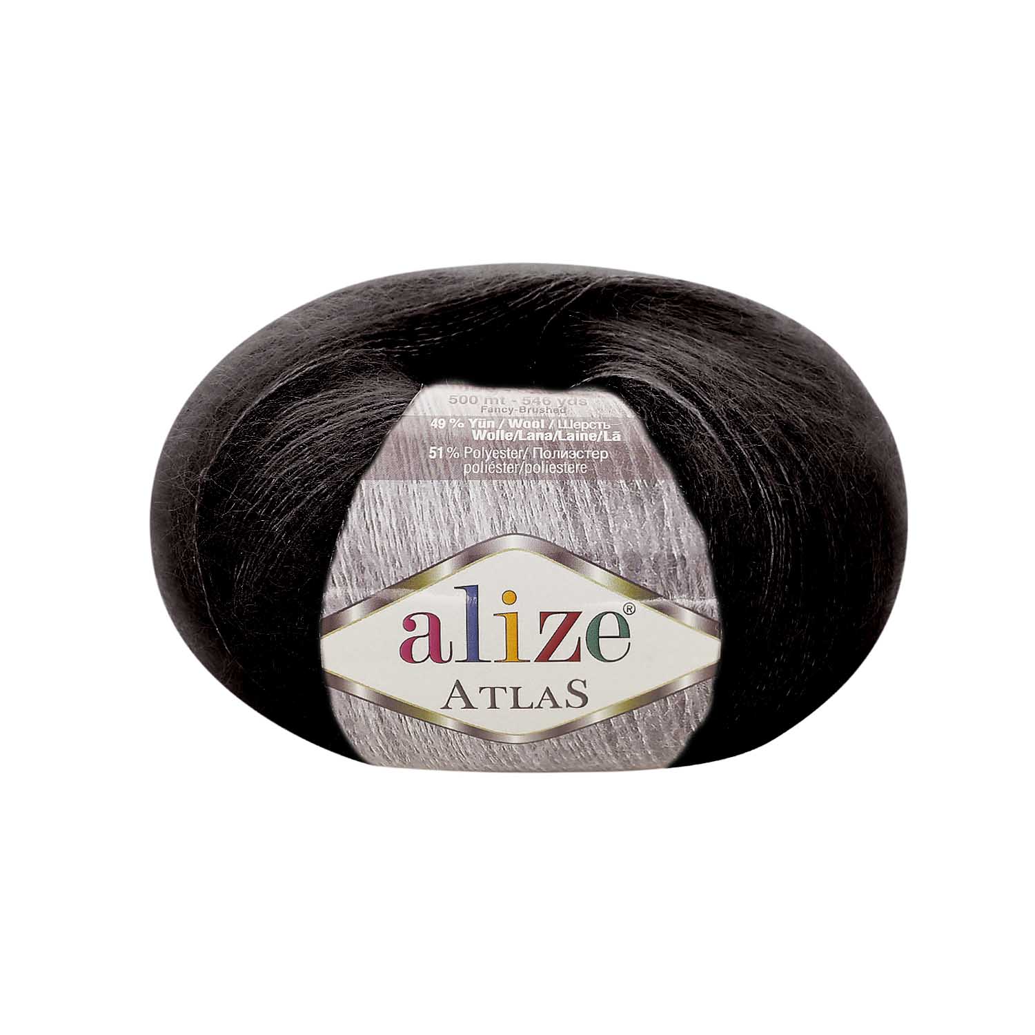 

Пряжа Alize 7728468 Atlas 060 черный, Atlas