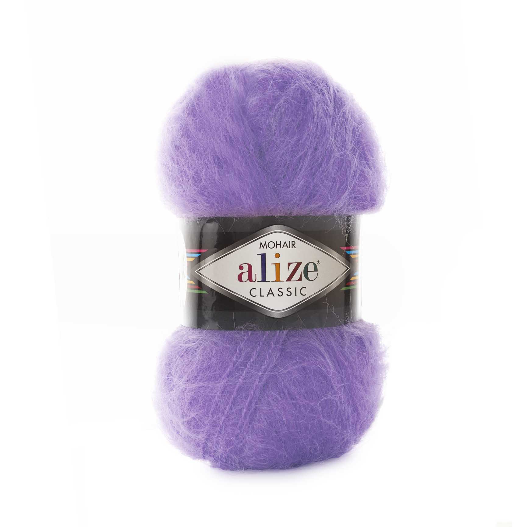 

Пряжа ALIZE "Mohair classik new", 200 метров, 5 мотков по 100 грамм, цвет: 206 аметист ( 5