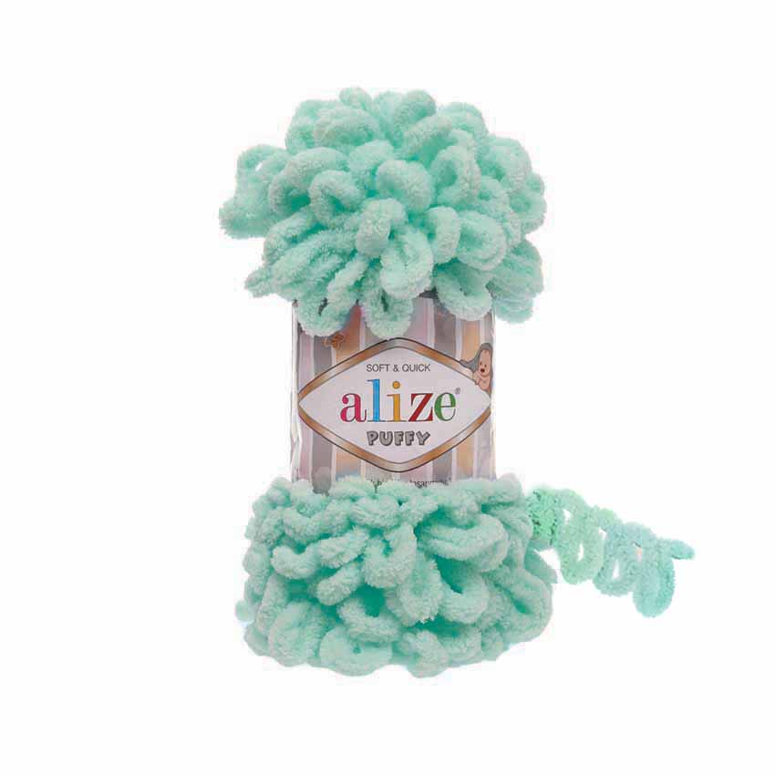 

Пряжа Alize PUFFY.019 Puffy 019 светло-бирюзовый, Puffy