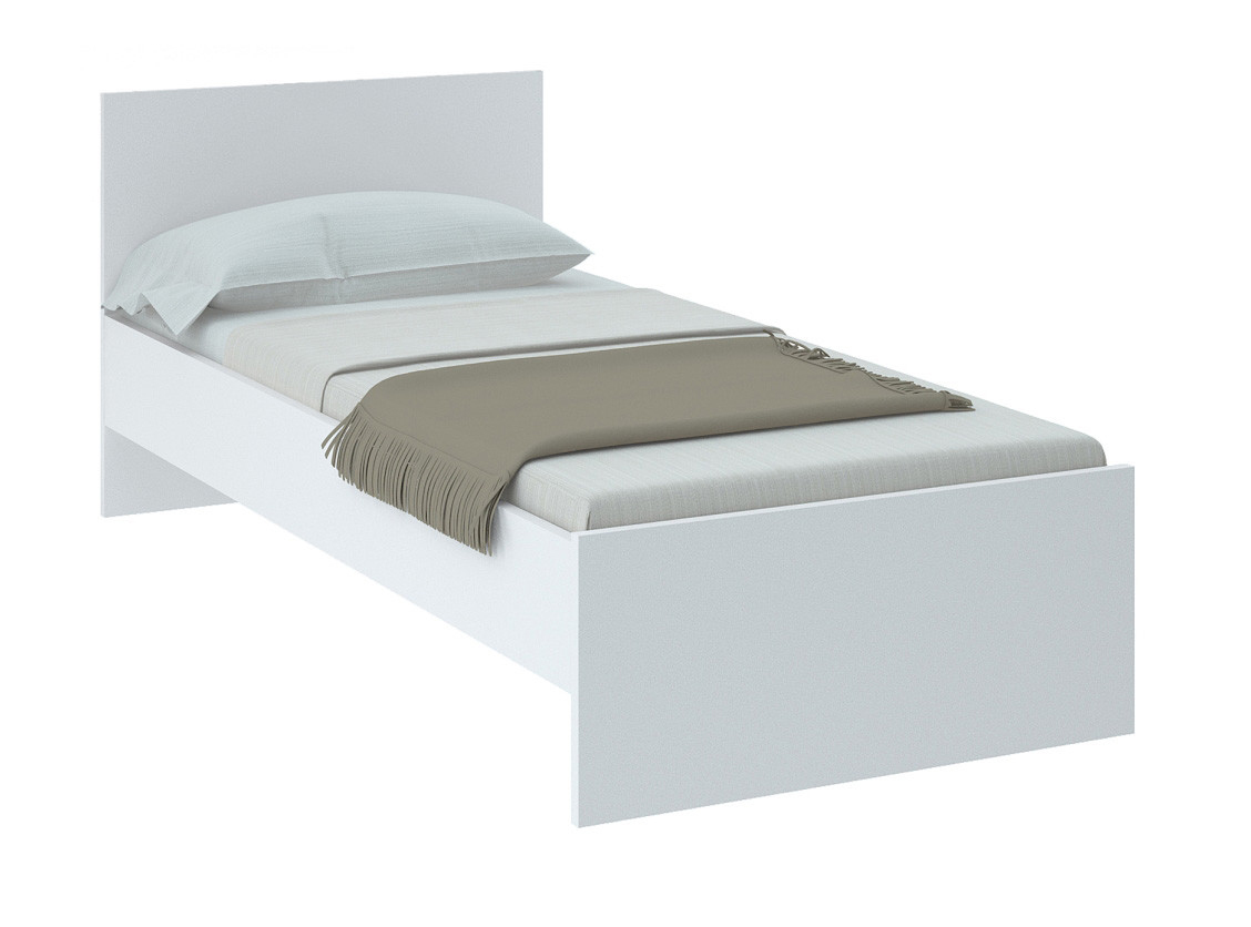 фото Односпальная кровать николь кровать белый, 900х2000 мм, с основанием нкм