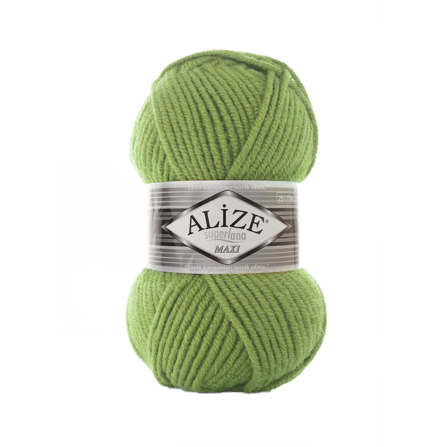 

Пряжа Alize 364131 Superlana maxi 485 зеленая черепаха, Superlana maxi