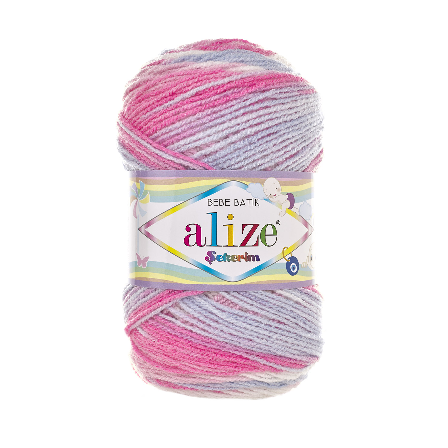 

Пряжа Alize 364106 Sekerim Bebe Batik 7253 секционный, Sekerim Bebe Batik