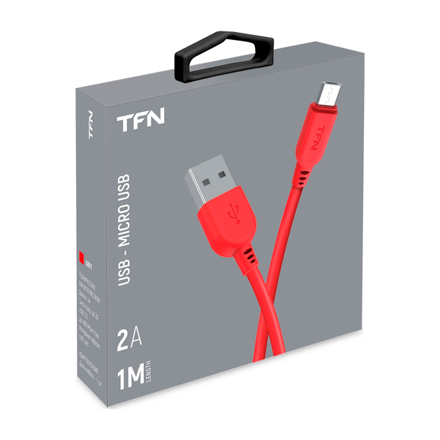 фото Кабель tfn microusb 1m pvc red