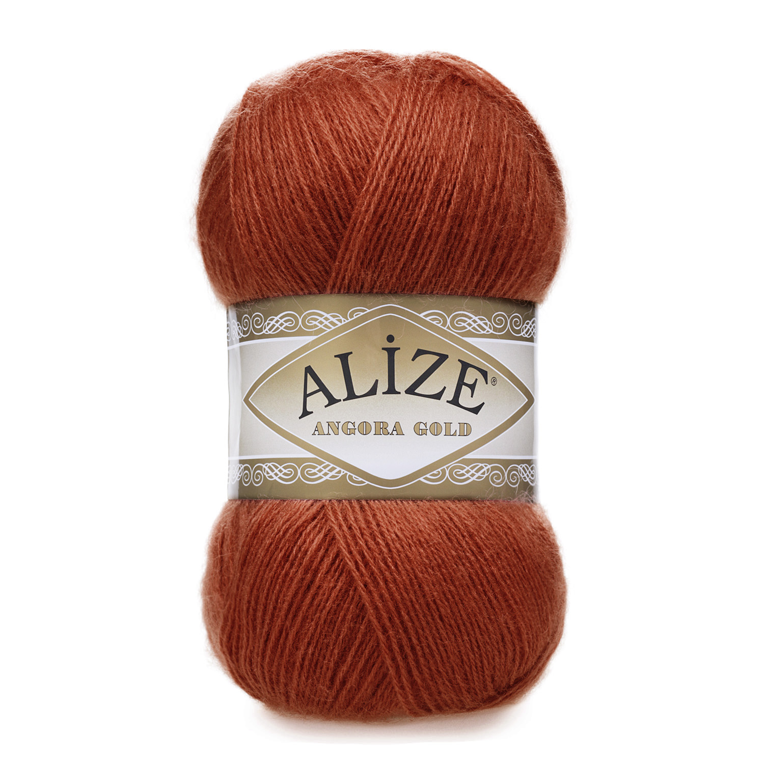 

Пряжа Alize "Angora Gold", 550 метров, 5 мотков по 100 грамм, цвет: 36 терракотовый