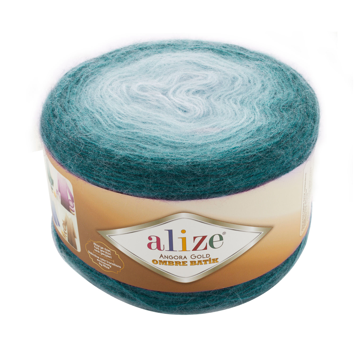 

Пряжа Alize 7728466 Angora Gold Ombre Batik 7230 зеленый, Angora Gold Ombre Batik