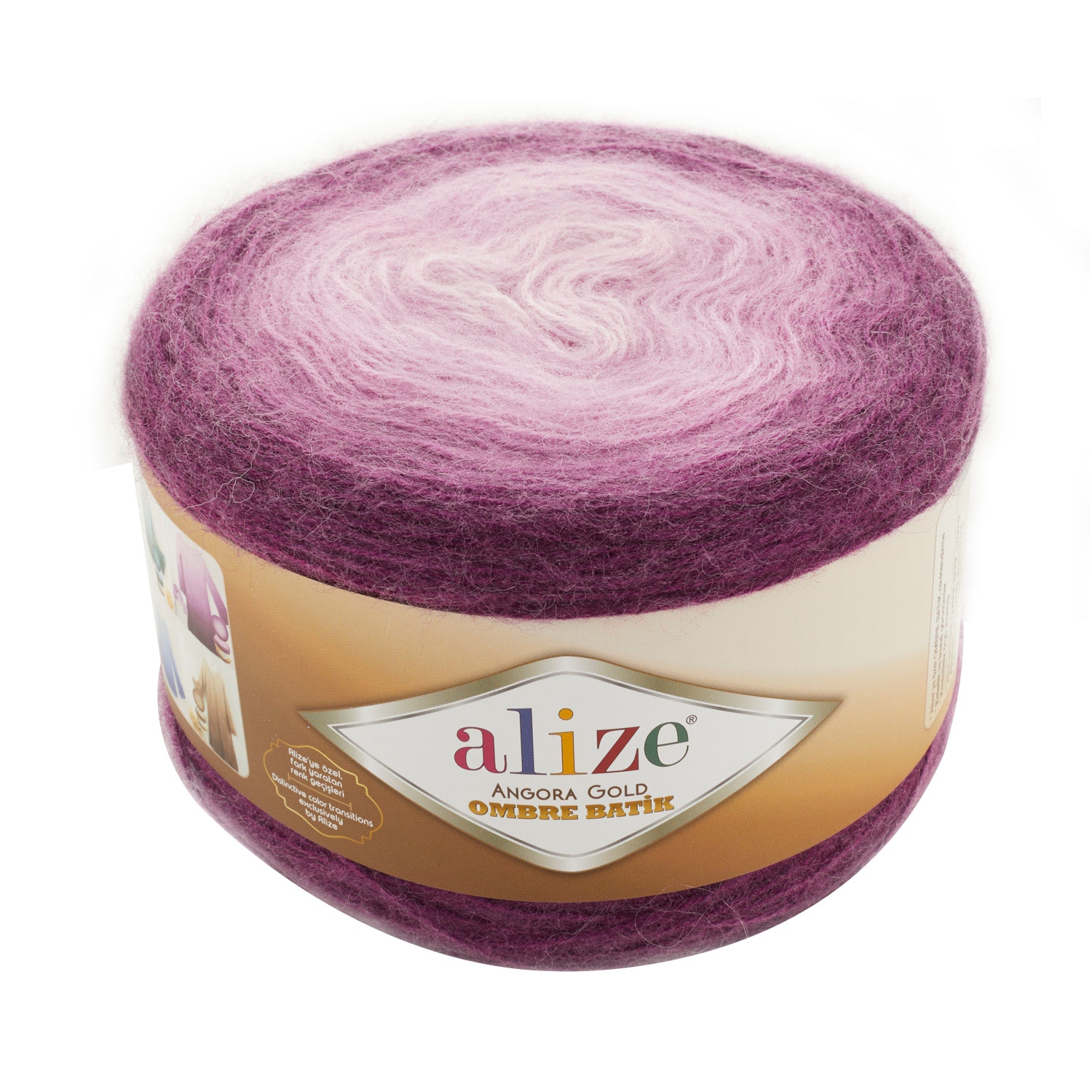 фото Пряжа alize ang.g.ombre.b.7244 angora gold ombre batik 7244 секционный