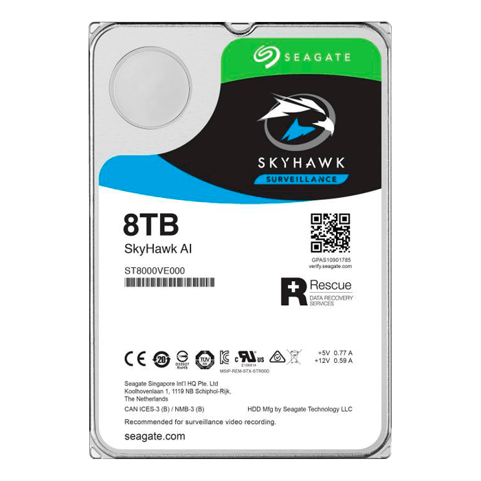 фото Внутренний hdd диск seagate skyhawkai 8tb (st8000ve000)